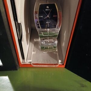 Guess Silver Smartwatch with Black Dial